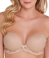 Natori Feathers Strapless Plunge Bra In Cafe