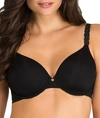 Natori Pure Luxe Custom Coverage Contour Underwire Bra In Black