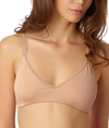 On Gossamer Cabana Cotton Blend Stretch Bralette In Champagne