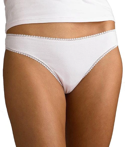 On Gossamer Cabana Cotton Low Rise Hip G Thong In White