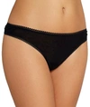 On Gossamer Solid Mesh Bikini Panties In Black