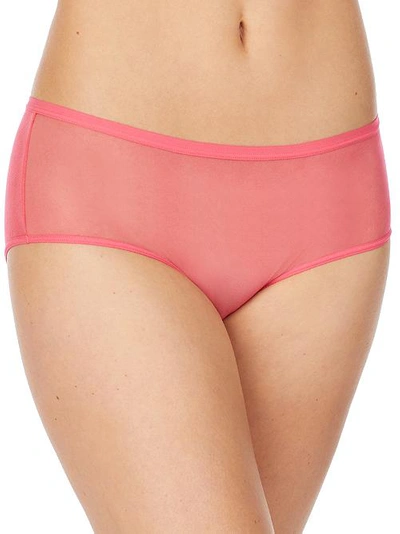 On Gossamer Mesh Boyshort In Tulip Pink