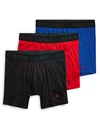 Polo Ralph Lauren Lux 4d-flex Cotton Modal Boxer Brief 3-pack In Royal,red,black