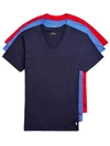 Polo Ralph Lauren Classic Fit Cotton T-shirts 3-pack In Cruise,royal,red
