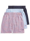 Polo Ralph Lauren Classic Fit Woven Cotton Boxers 3-pack In Life Preserver Plaid