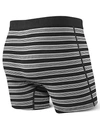 Saxx Ultra Super Soft Relaxed Fit Boxer Briefs In Black Crew Stripe