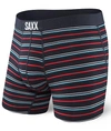 Saxx Vibe Stripe Three-d Slim Fit Boxer Briefs In Ink Coast Stripe