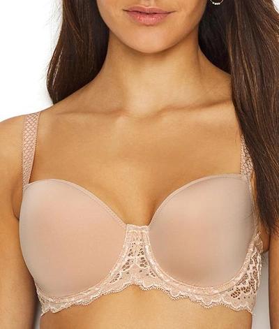 Simone Perele Caresse Demi T-shirt Bra In Peau Rose