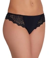 Simone Perele Caresse Lace-side Cheeky Tanga In Black