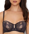 Simone Perele Eden Chic Floral-lace Half-cup Bra In Anthracite