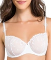Simone Perele Delice Embroidered Demi Bra In White