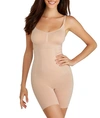 Spanx Oncore Open Bust Mid-thigh Bodysuit In Soft Nude
