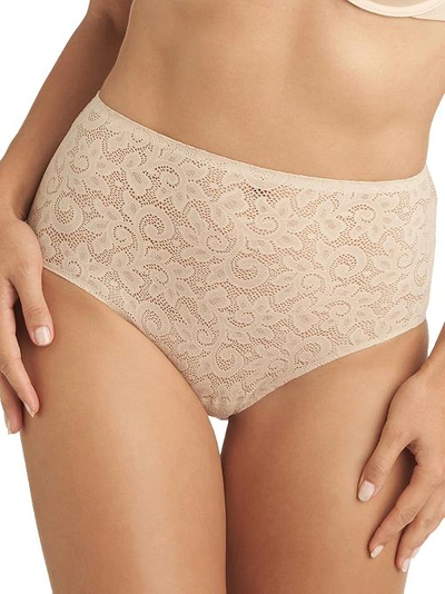 Tc Fine Intimates All Over Lace Modern Brief In Nude