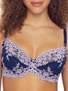 Wacoal Embrace Lace Plunge Convertible Contour Underwire Bra In Twilight Blue