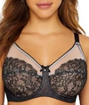 Wacoal Retro Chic Full Figure Unlined Underwire Bra In Black
