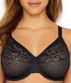 Wacoal Visual Effects Soft Cup Lace Minimizer Bra In Black