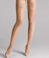 Wolford Satin Touch 20 Denier Evening Thigh Highs In Gobi