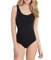Yummie Ruby Seamlessly Shaped Thong Bodysuit In Black