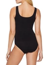 Shop Yummie Scoop Neck Medium Control Bodysuit In Black