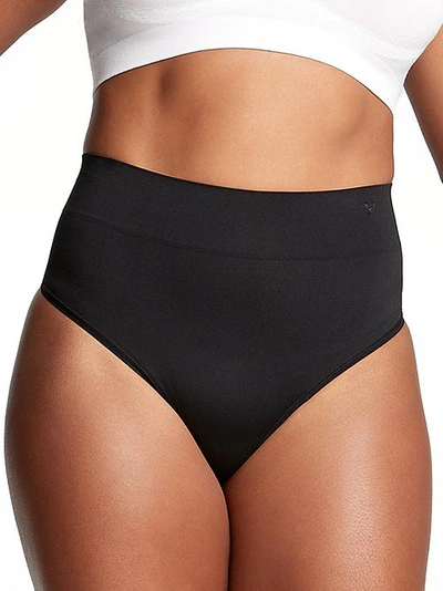 Yummie Liliana Comfortably Curved Shaping Thong In Black