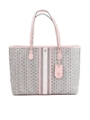 TORY BURCH GEMINI LINK CANVAS TOTE IN PINK