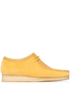CLARKS ORIGINALS YELLOW SUEDE WALLABEE LACE-UP SHOES
