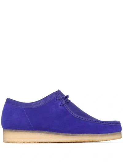 Clarks Originals Purple Combi Wallabee Lace-up Shoes In Blue