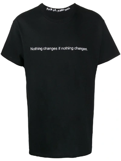 Famt Nothing Changes Cotton T-shirt In Black