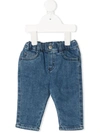Emporio Armani Mid-rise Slim Jeans In Blue