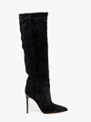 Paris Texas Pointed Toe Knee-high Boots In Black