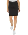 Jen7 By 7 For All Mankind Jen7 Raw-hem Colored Denim Pencil Skirt In Black