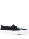 KENZO TIGER-EMBROIDERED SLIP-ON TRAINERS