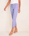 Ann Taylor The Petite Cotton Crop Pant - Curvy Fit In Lavender Sky