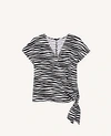 ANN TAYLOR ZEBRA PRINT WRAP TOP,540981