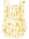 THE VAMPIRE'S WIFE YELLOW FLORAL PRINT DRESS,DR342 LIBERTY TANA LAWN