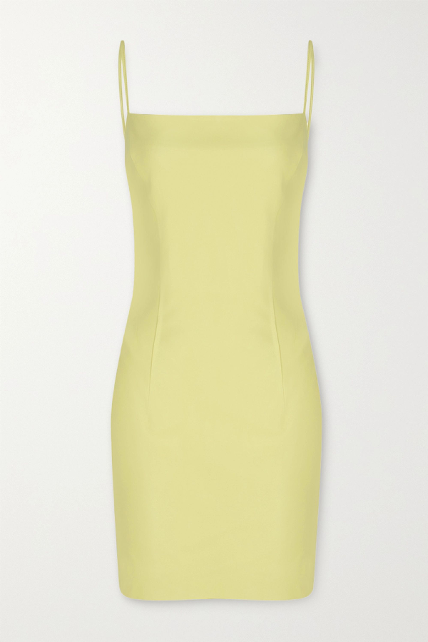 pastel yellow mini dress