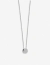 Monica Vinader Ava Diamond Button Pendant Necklace In Silver