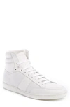 Saint Laurent Men's Court Classic Sl/10h High Top Perforated & Grained Leather Sneakers In Optic White