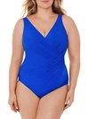 Miraclesuit Plus Size Wire-free Oceanus One-piece In Delphine