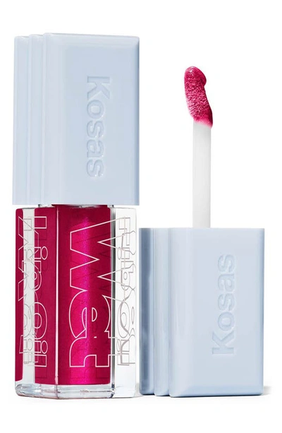 Kosas Wet Lip Oil Plumping Peptide Lip Treatment Gloss Fruitjuice .15 oz/ 4.6 ml In Fruit Juice