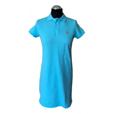 Pre-owned Polo Ralph Lauren Turquoise Cotton Dress