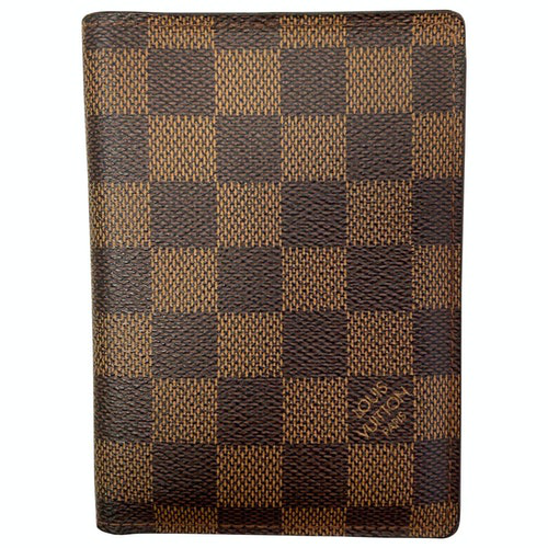 Pre-Owned Louis Vuitton Passport Cover Brown Cloth Small Bag, Wallet & Cases | ModeSens