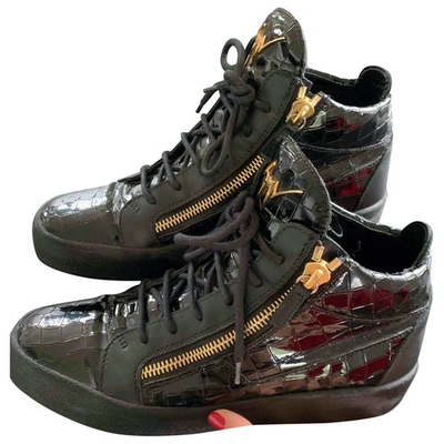 Pre-owned Giuseppe Zanotti Black Patent Leather Trainers