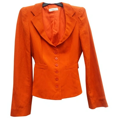 Pre-owned Emporio Armani Orange Linen Jacket