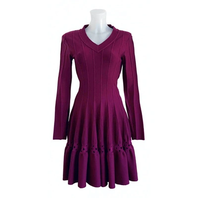 Pre-owned Alaïa Burgundy Wool Dress