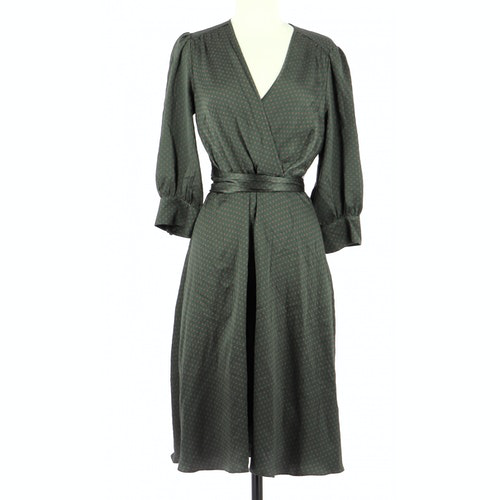 Pre-Owned Bcbg Max Azria Green Silk Dress | ModeSens