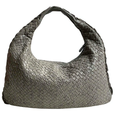 Pre-owned Bottega Veneta Veneta Grey Leather Handbag