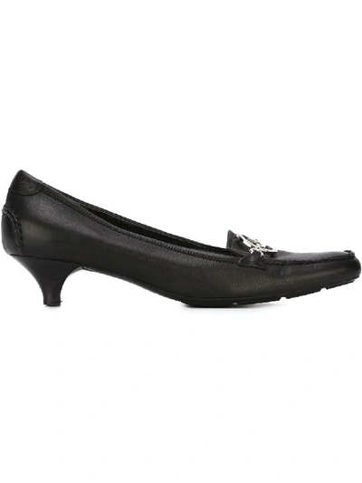 Pre-owned Prada Kitten Heel Pumps In Black