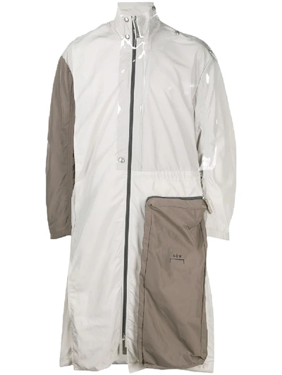 A-cold-wall* Removable Piece Contrast Panel Coat In Grey