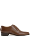 GUCCI DOUBLE G LACE-UP OXFORD SHOES